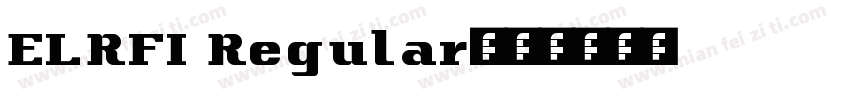 ELRFI Regular字体转换